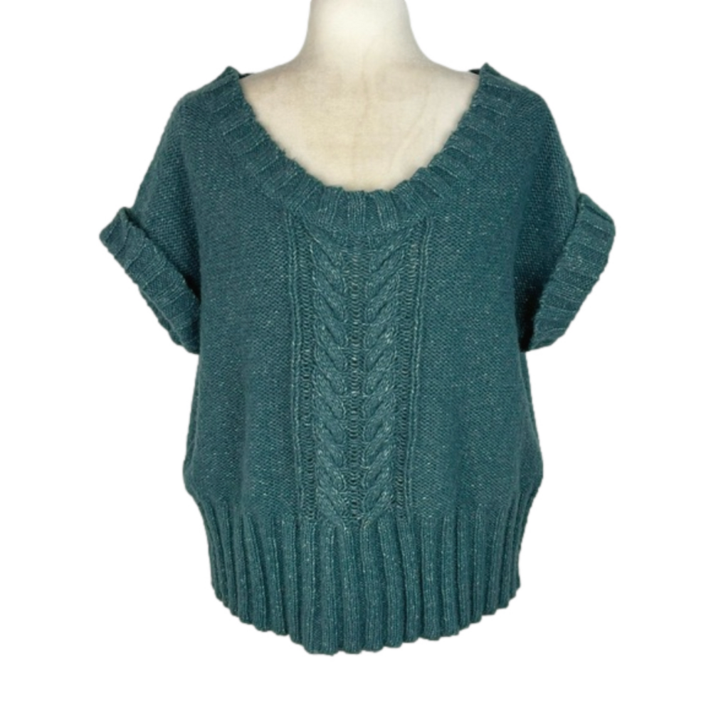Mac & Jac speckled green sweater